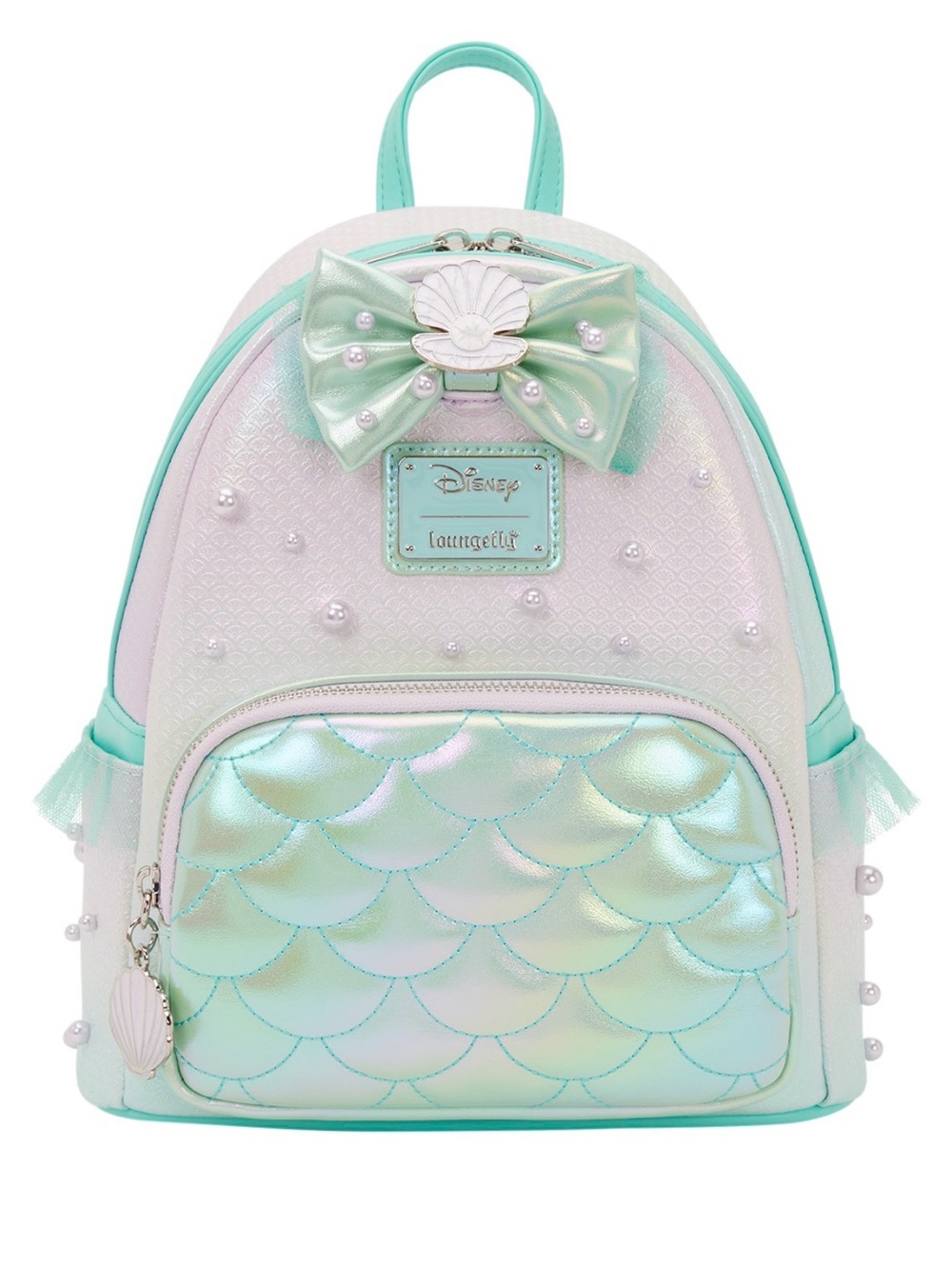 NEW Disney Loungefly Iridescent Mermaid Mini Backpack - Mint & Pearl